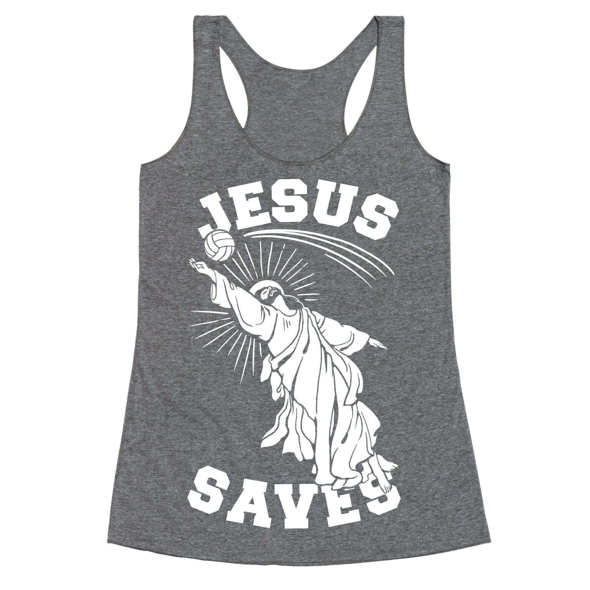 Jesus Saves (Volleyball) Racerback Tank